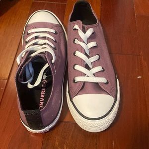 Converse, size 3.5, purple and black, brand new never worn